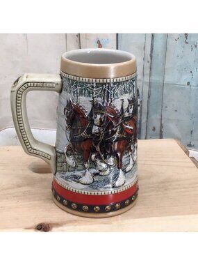 Budweiser 1988 Collectors Series Stein With Clydesdale Horses #2